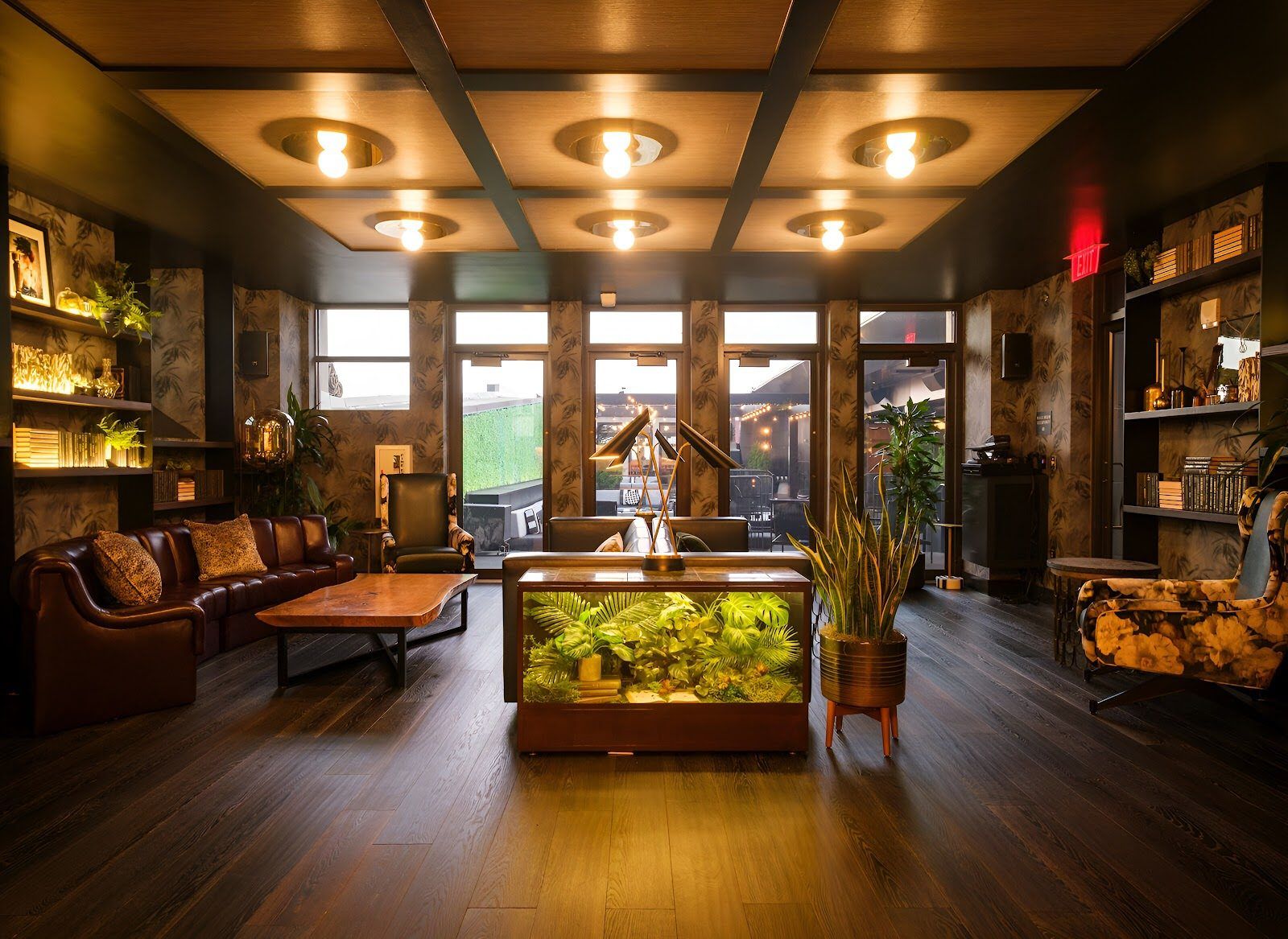 Stratus Rooftop at Hotel Monaco Philadelphia bar interior