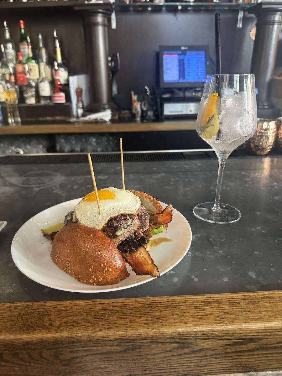 Village Whiskey cocktail at the bar