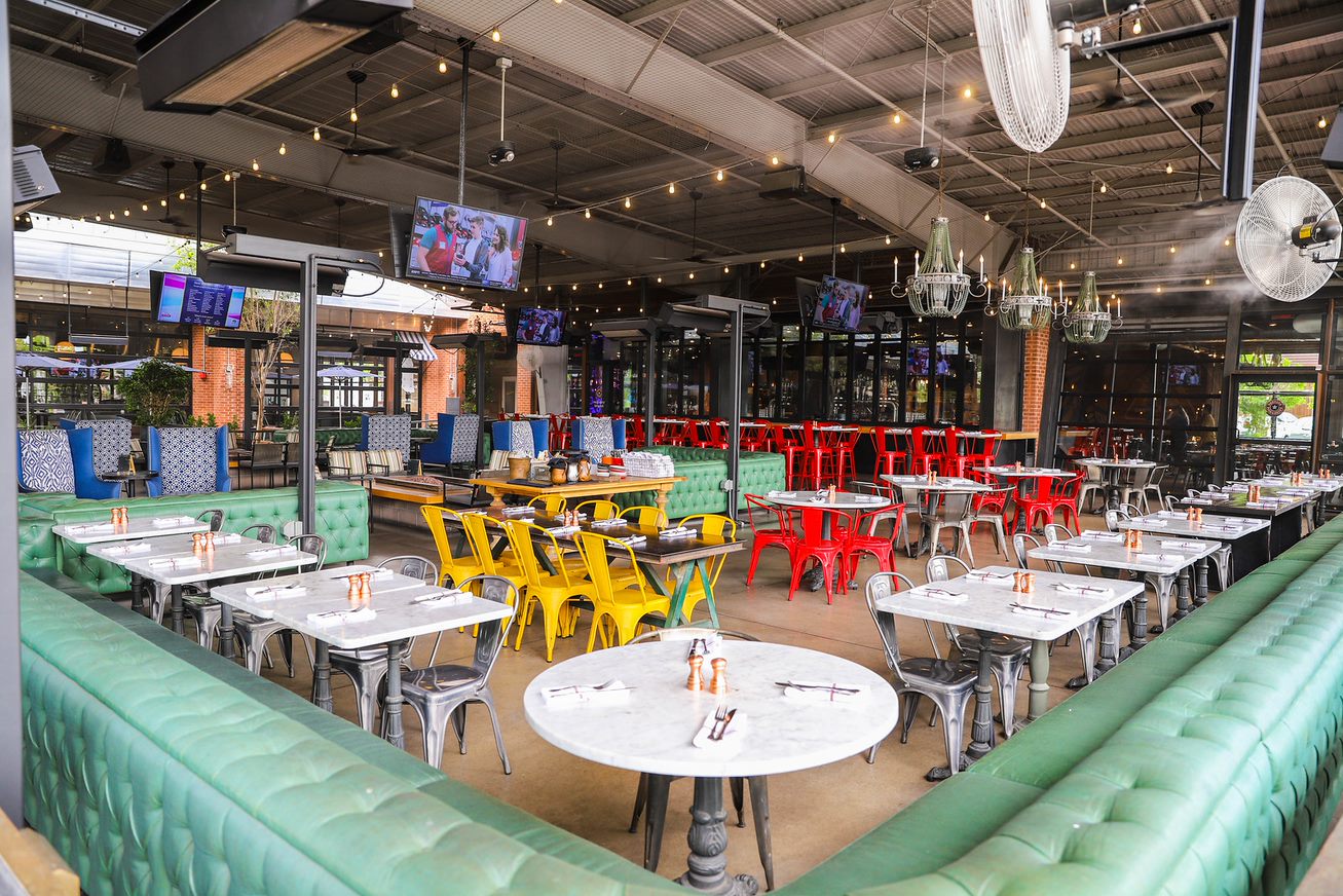 Patio and bar at Culinary Dropout at The Yard in Phoenix