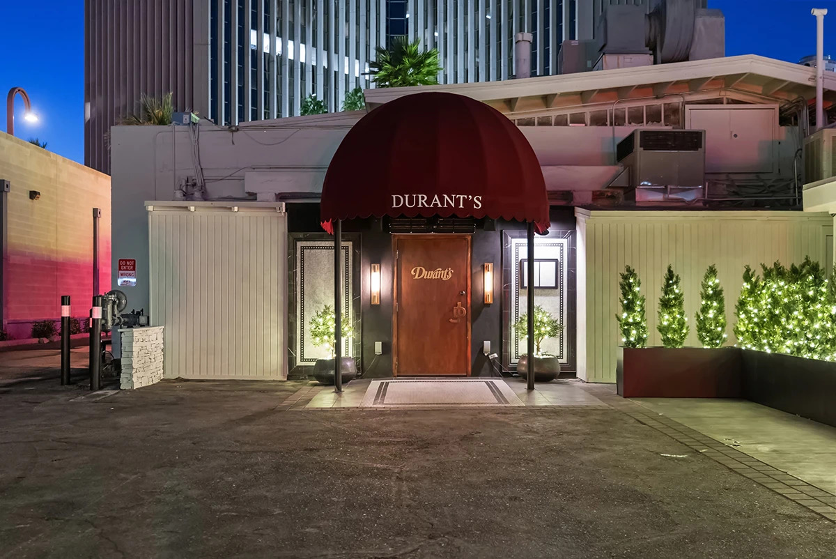 Durant's red-leather steakhouse bar on Central Avenue, Phoenix