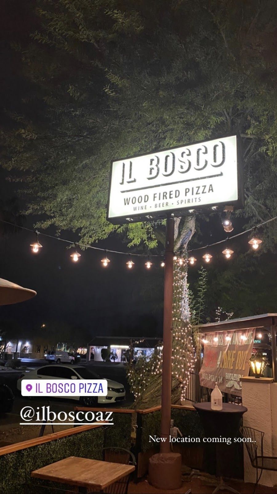Il Bosco Pizza Bar cocktail at the bar