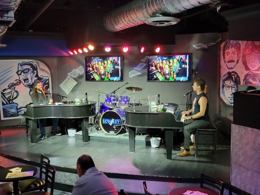 Low Key Piano Bar stage on Mill Avenue, Tempe bar