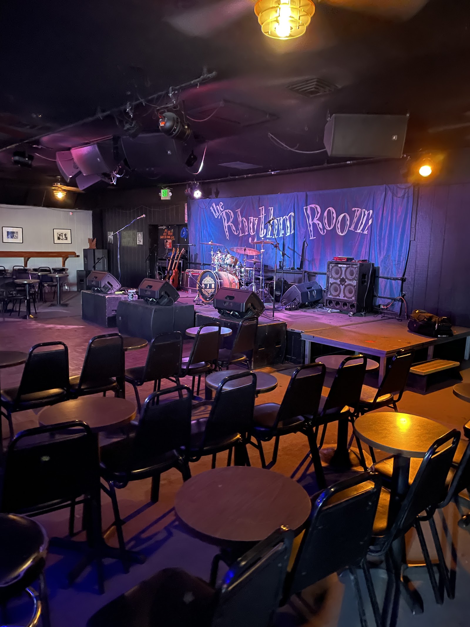 Blues club stage and bar in midtown Phoenix