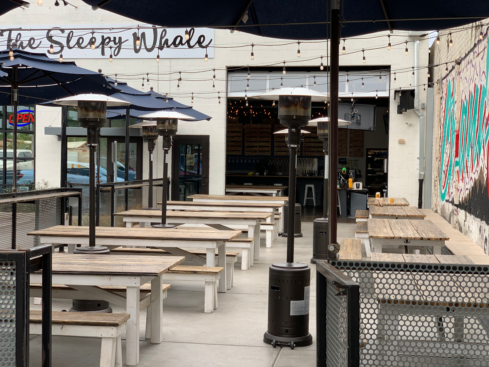 Rows of beer taps at a downtown Chandler craft beer bar