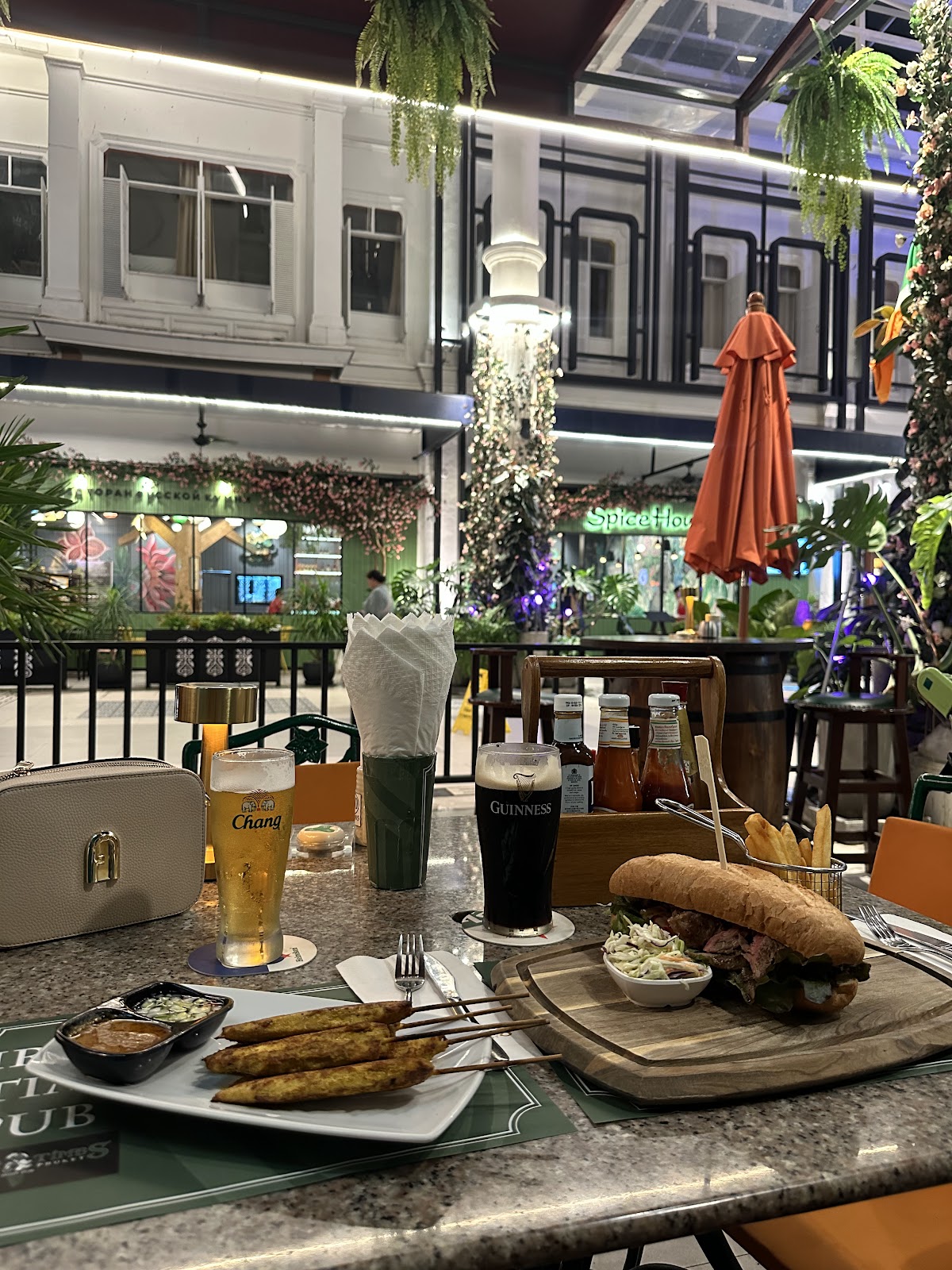 The Irish Times Pub dark wood bar room in Jungceylon Patong