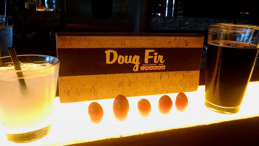 Doug Fir Lounge cocktail at the bar