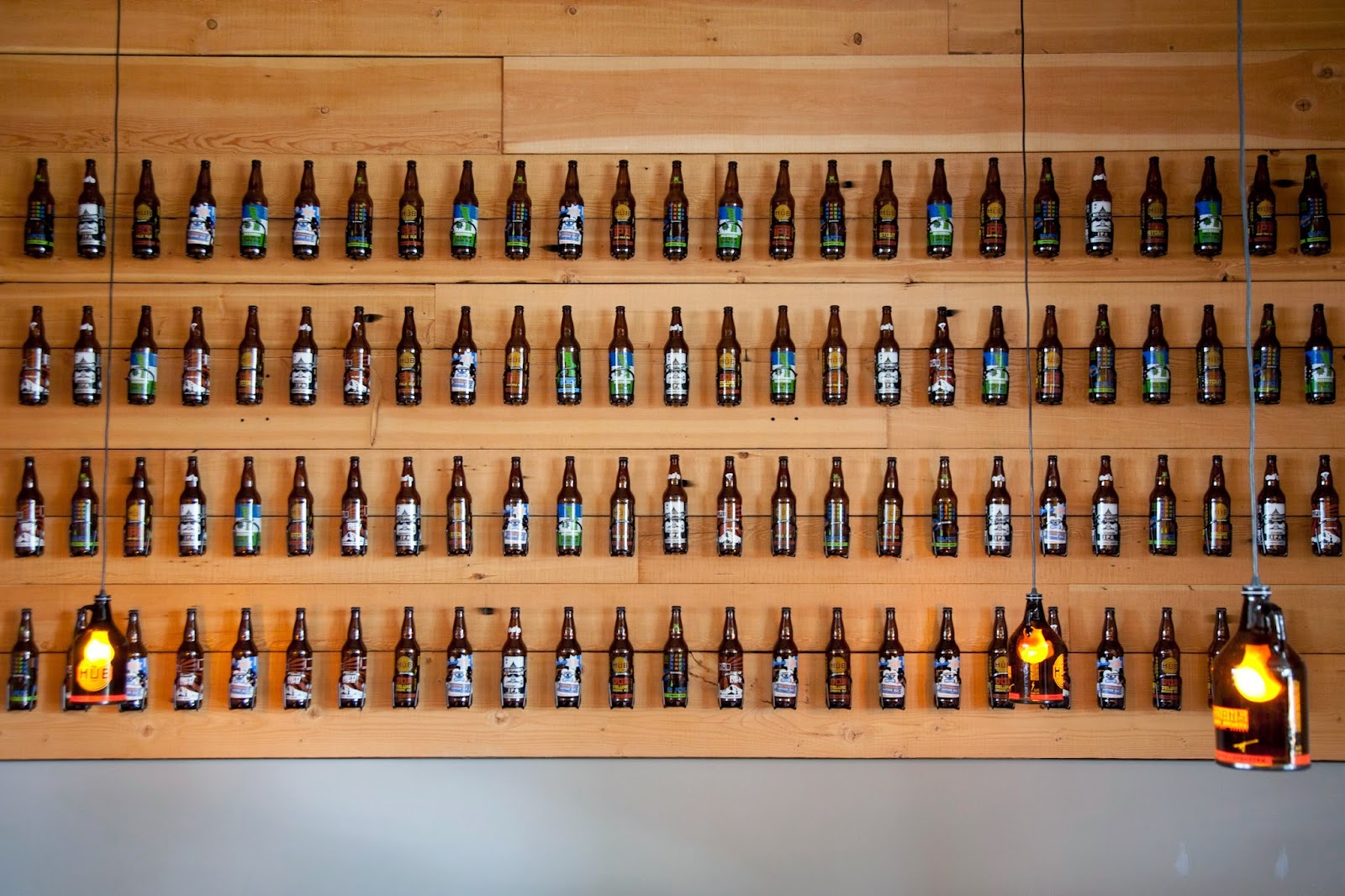 Craft beer brewpub taproom interior in Portland