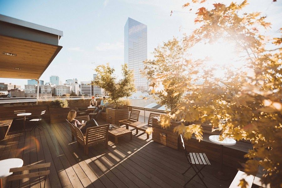 The Society Hotel Rooftop bar service