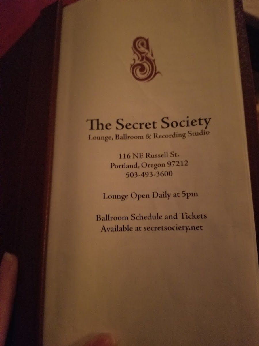 The Secret Society bar service
