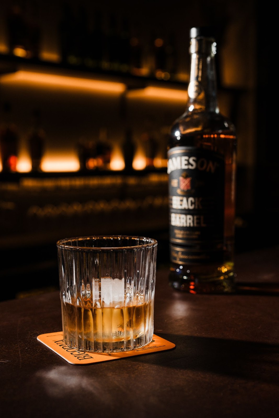Bigorna Social Club style: back bar bottle shelf