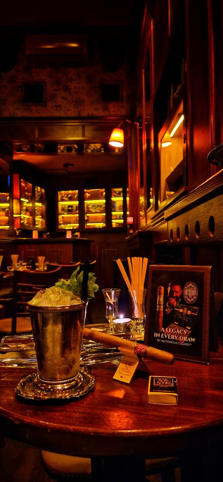 Evening drinks at Bar and Books Prague cocktail bar