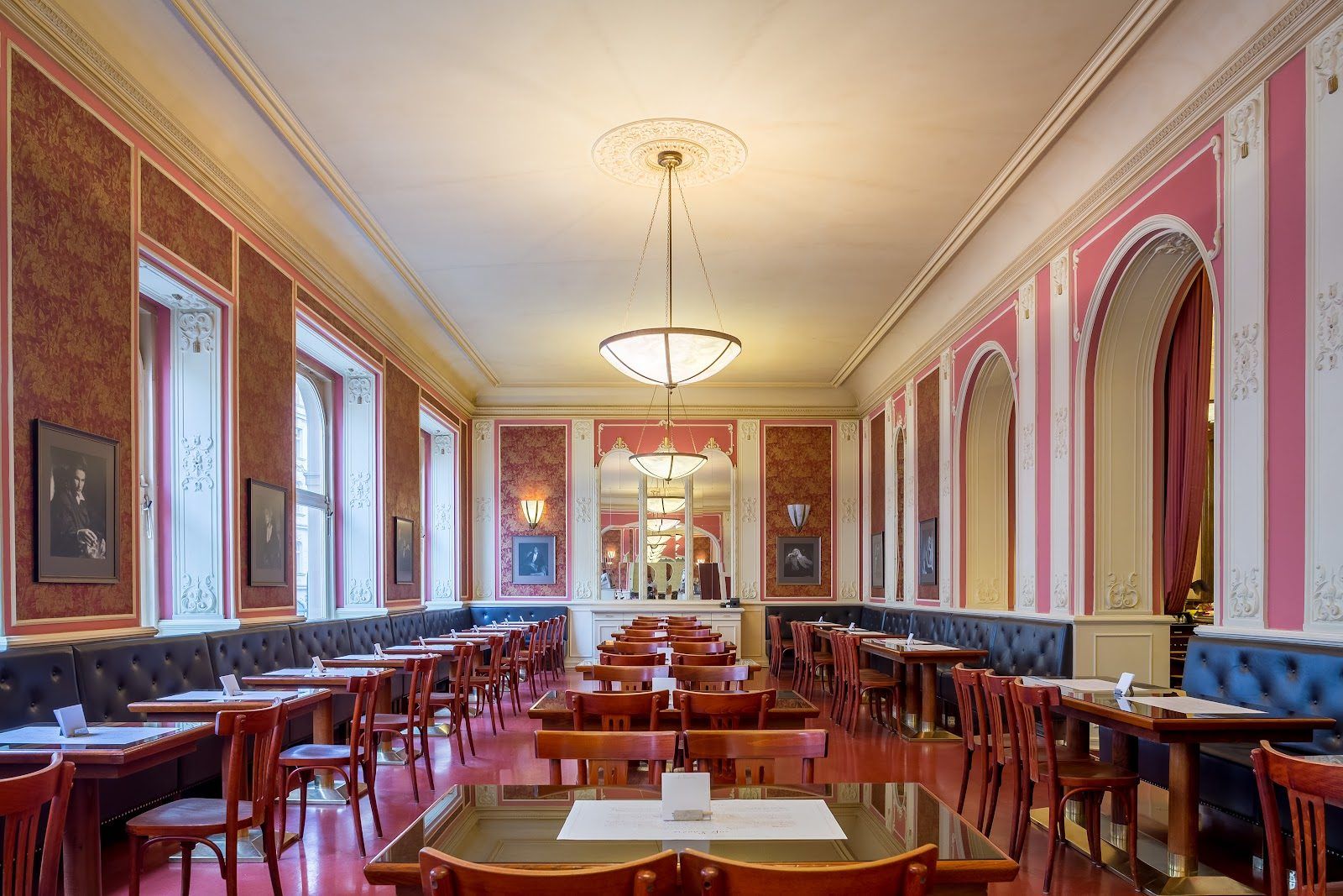 Cafe Louvre Prague bar interior