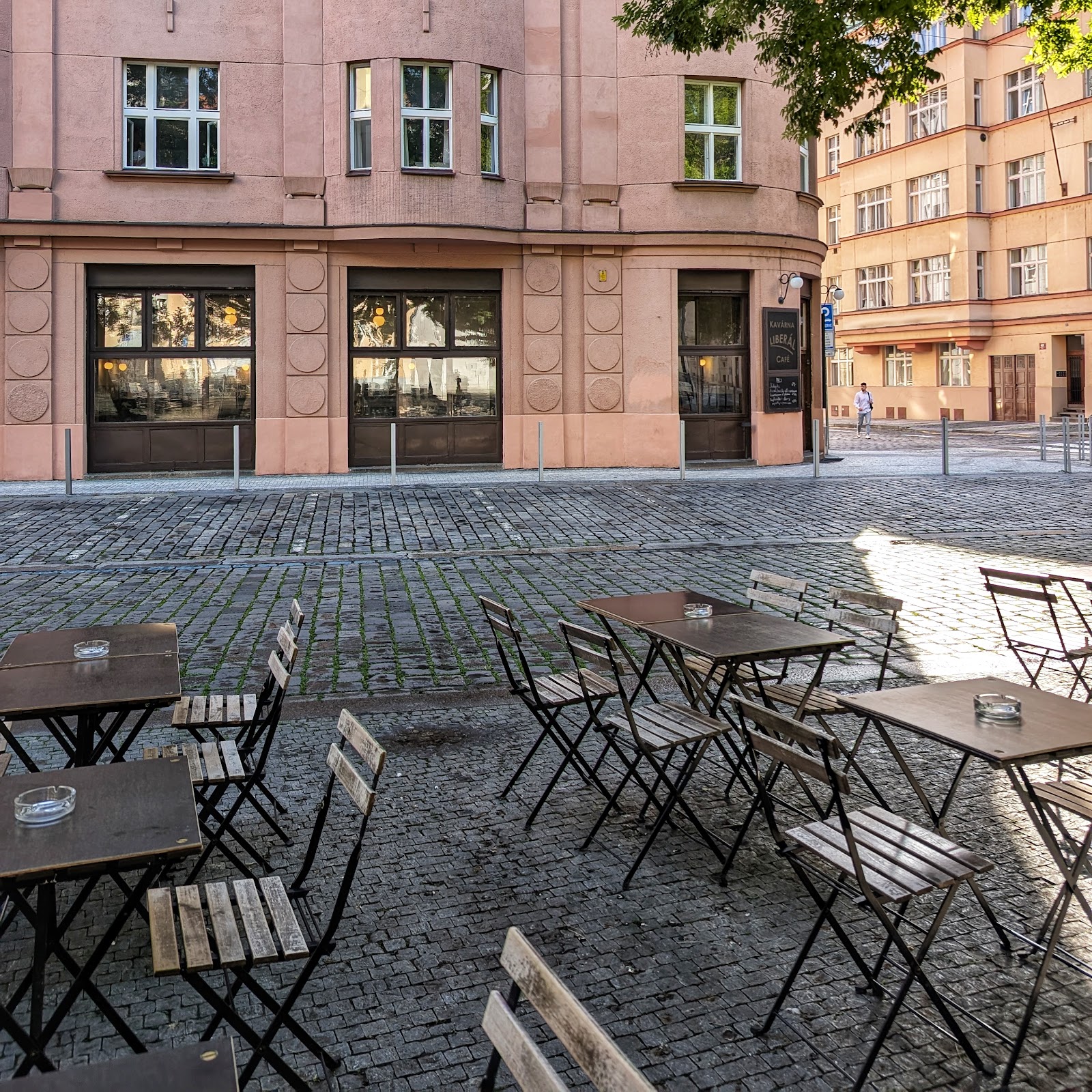Bohemian café and bar interior in Holešovice, Prague