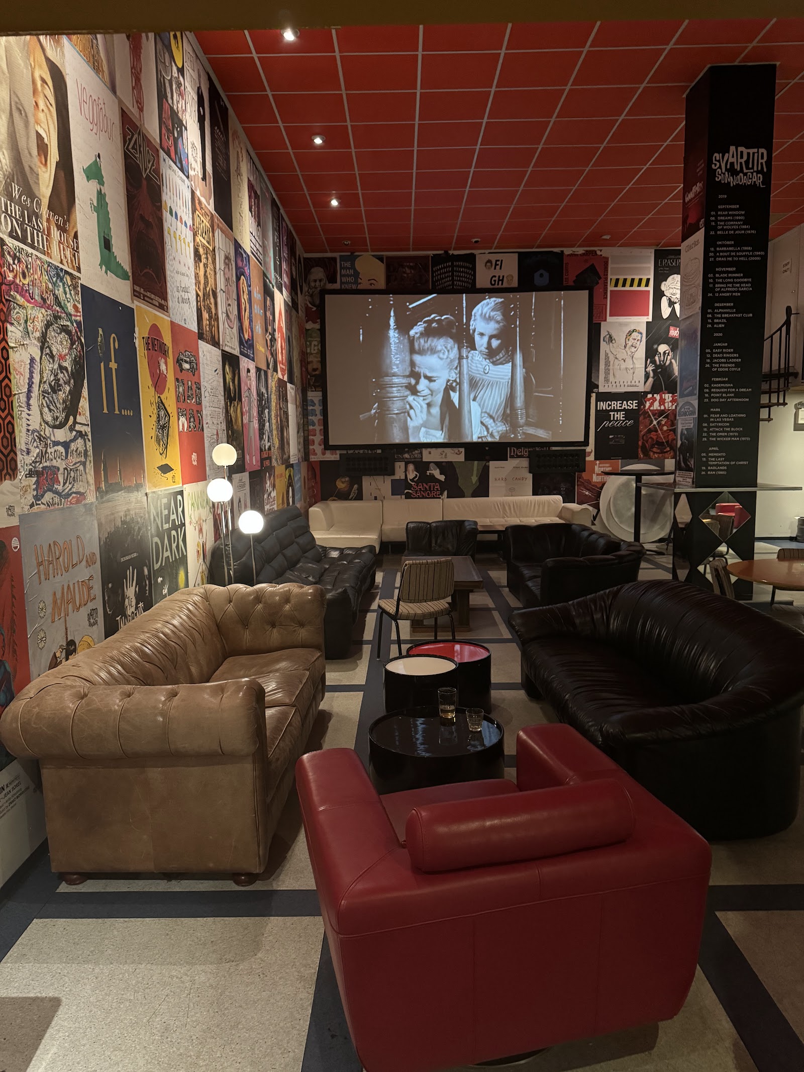 Bíó Paradís interior, Hverfisgata, downtown Reykjavík