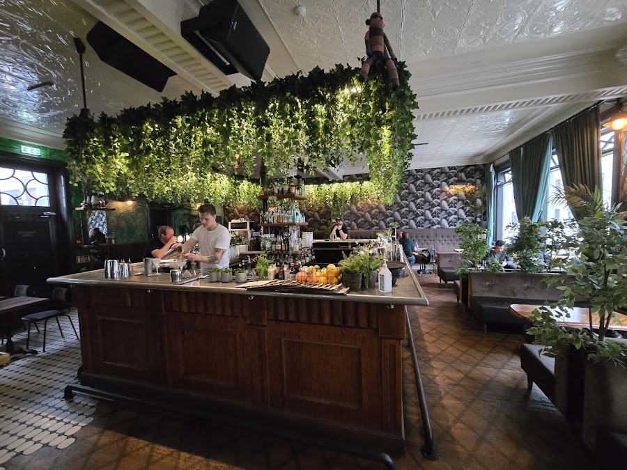 The second-floor room at Jungle Cocktail Bar in downtown Reykjavik