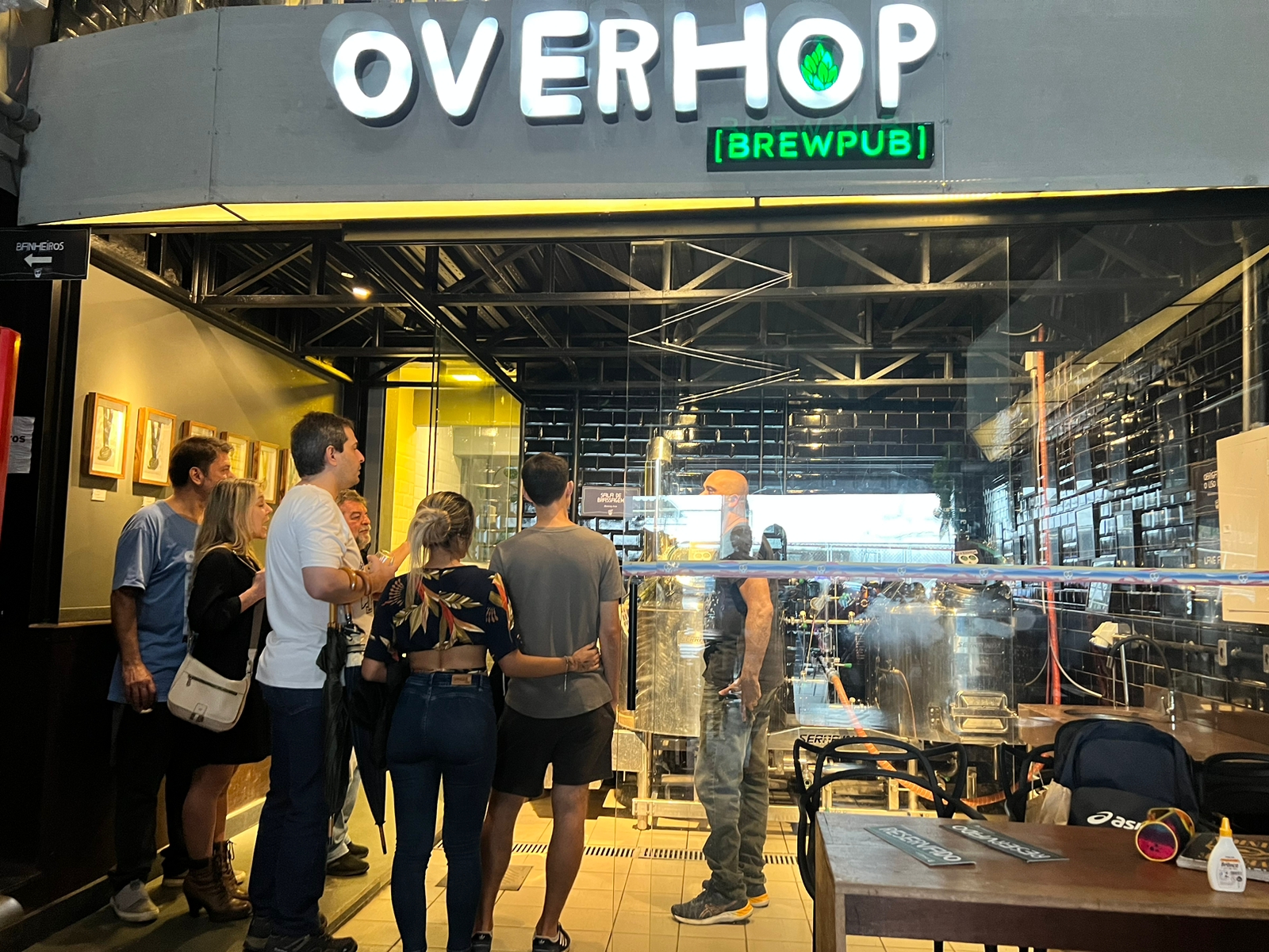 OverHop brewpub taps and bottles in Botafogo Rio de Janeiro