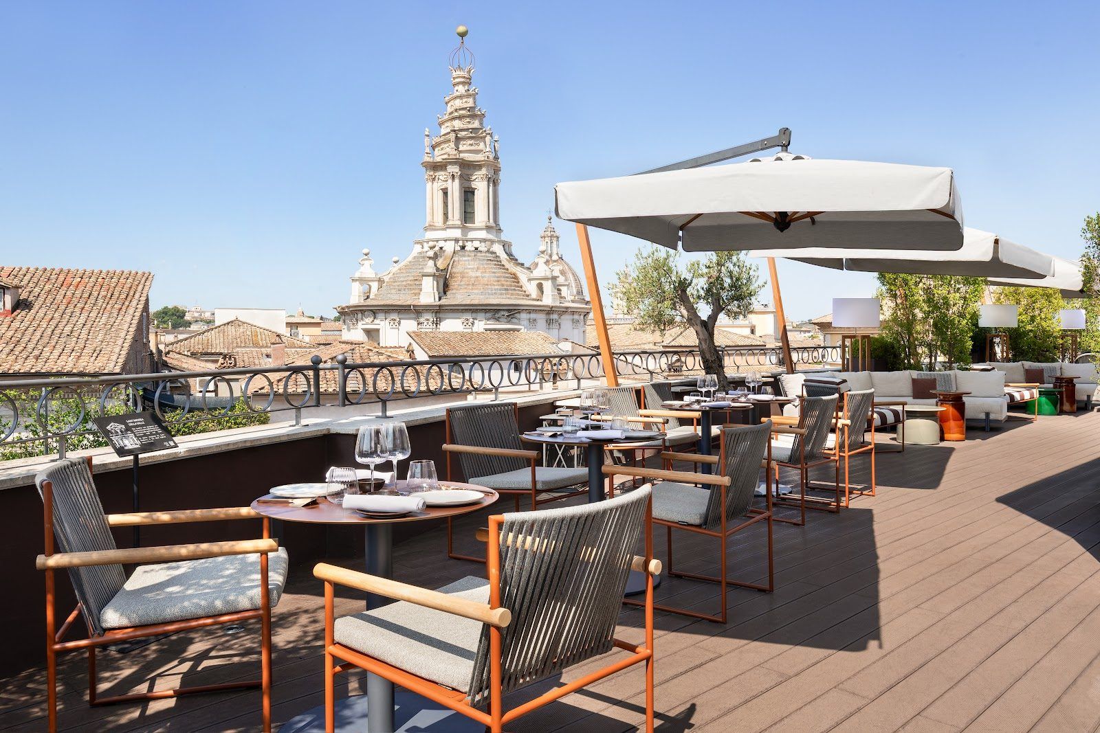 Divinity Terrace at The Pantheon Iconic Rome bar interior