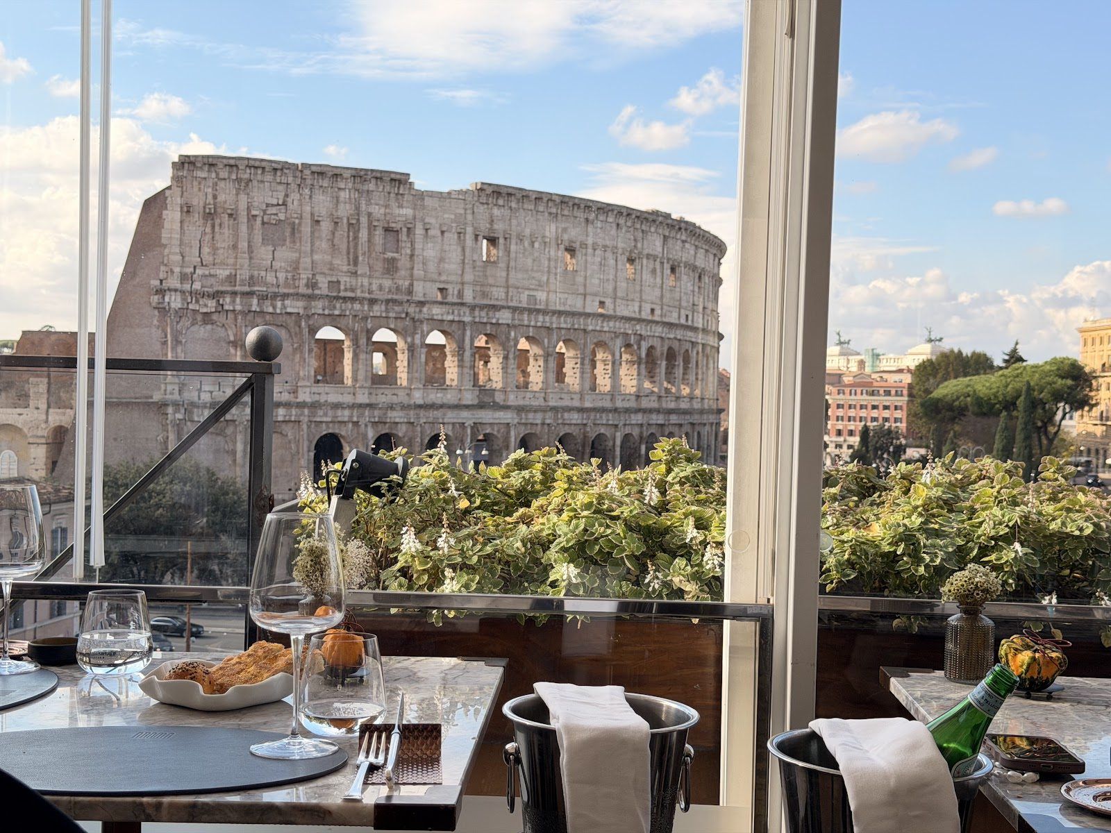 Aroma Rooftop at Palazzo Manfredi Rome bar interior