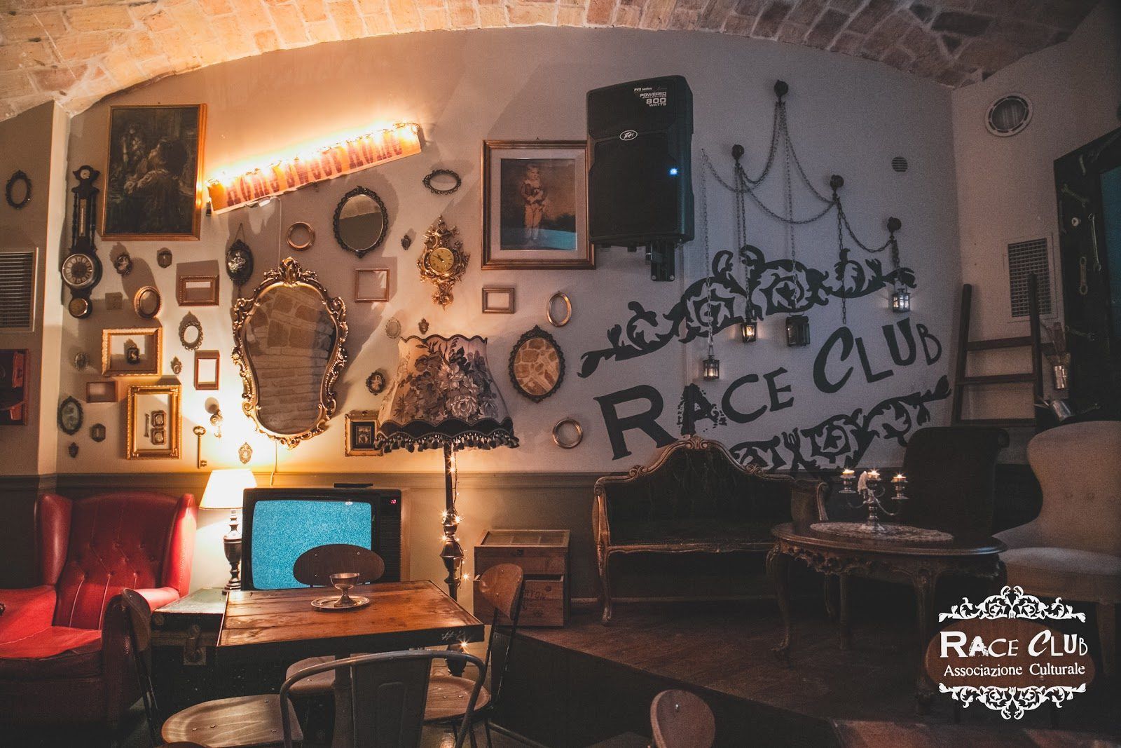 The Race Club Rome bar interior