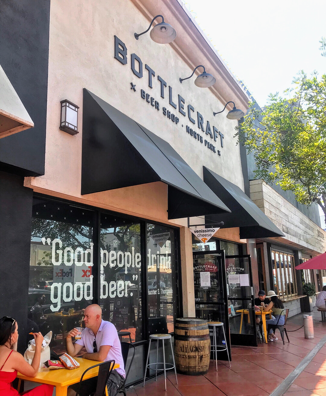 Craft beer flight at Bottlecraft in North Park San Diego