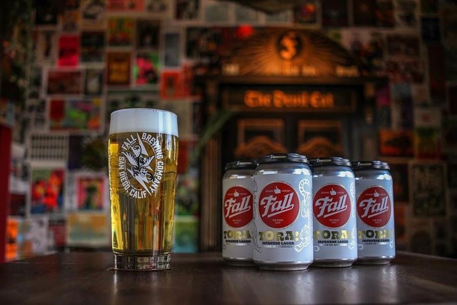 Pilsner and IPA pours at a San Diego brewery