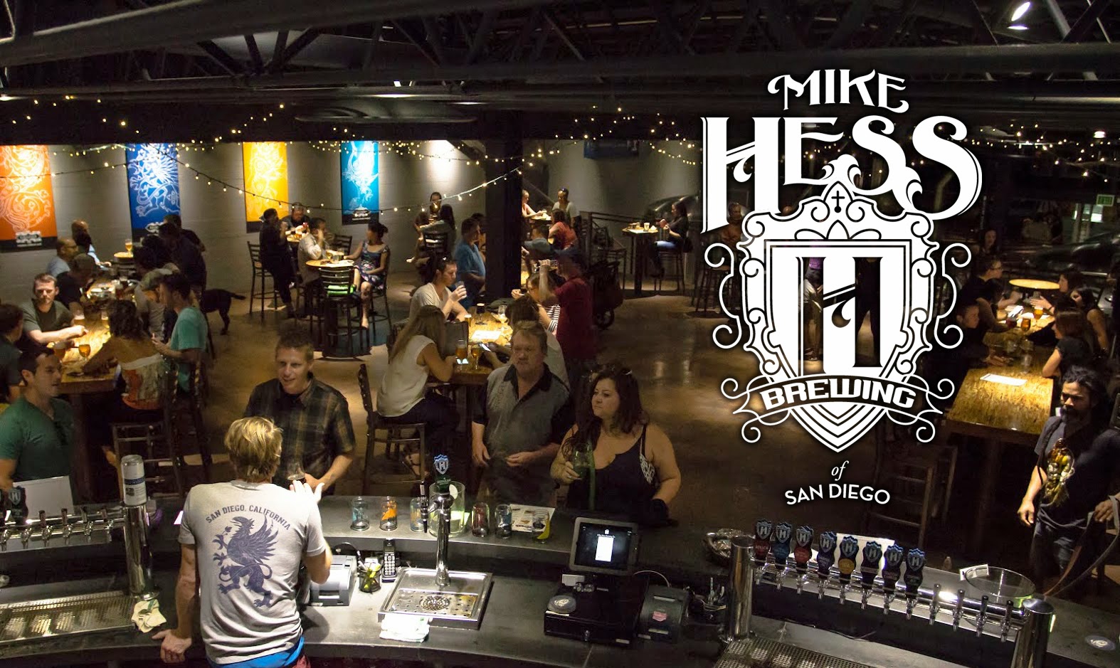 Brewery taproom with a brewhouse in San Diego North Park