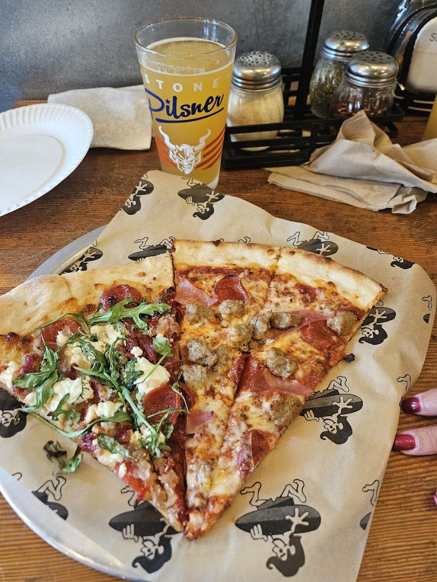 Surf Rider Pizza Co Rooftop cocktail at the bar