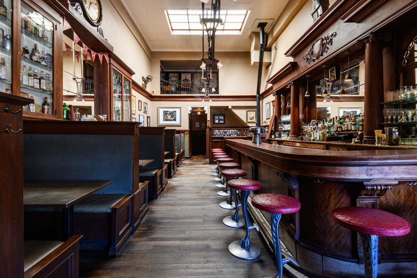 Comstock Saloon historic Victorian bar interior North Beach San Francisco