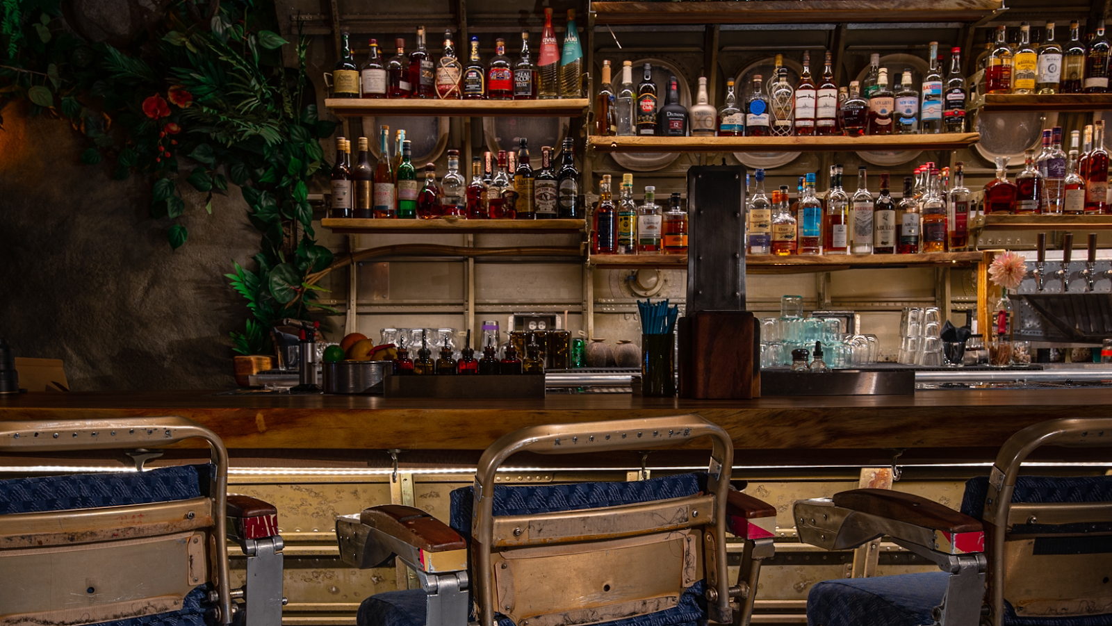 Last Rites tiki bar shipwreck interior on 14th Street, San Francisco