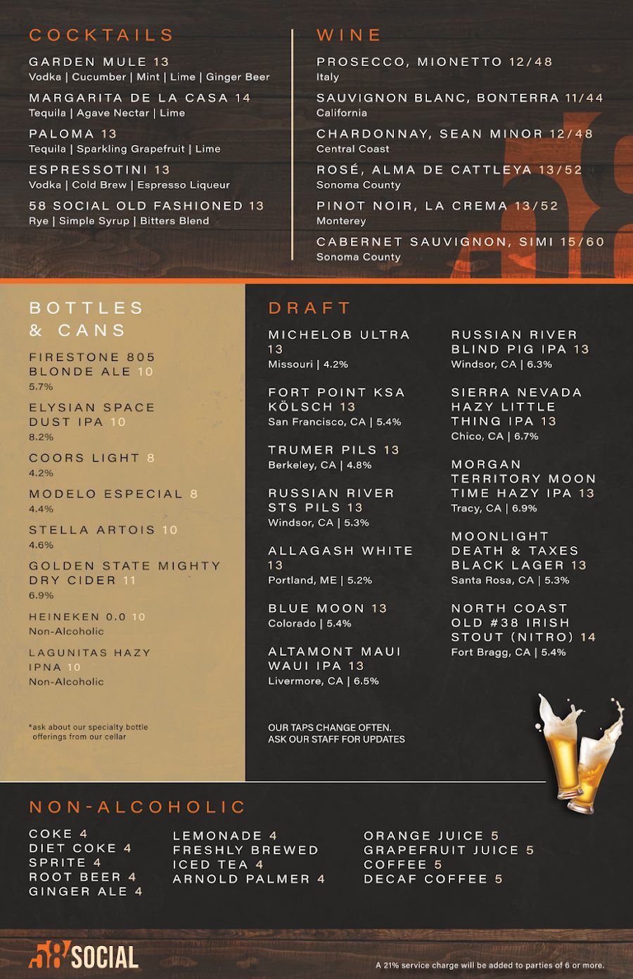 Public House SF Giants bar service
