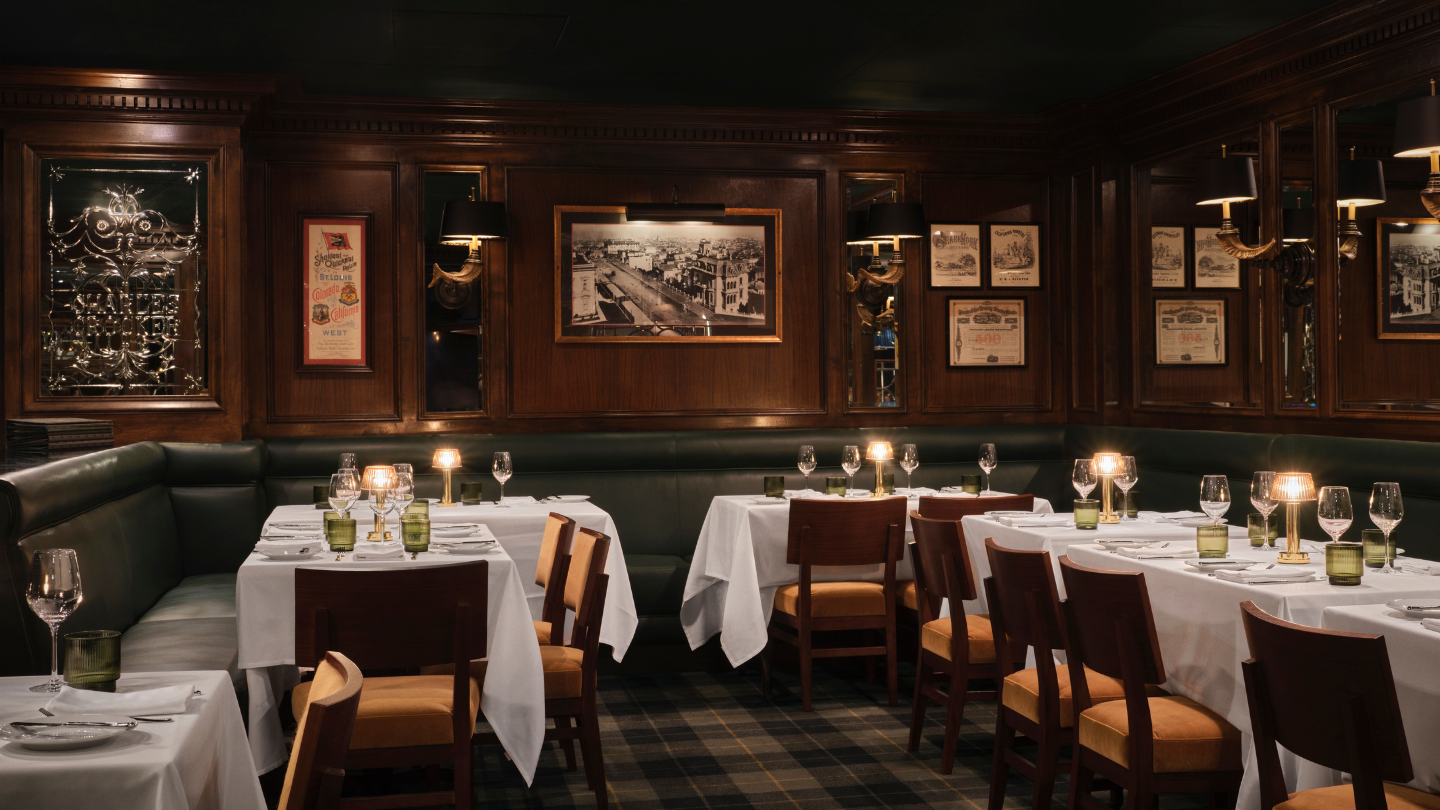 The Big 4 bar and dining room on Nob Hill, San Francisco