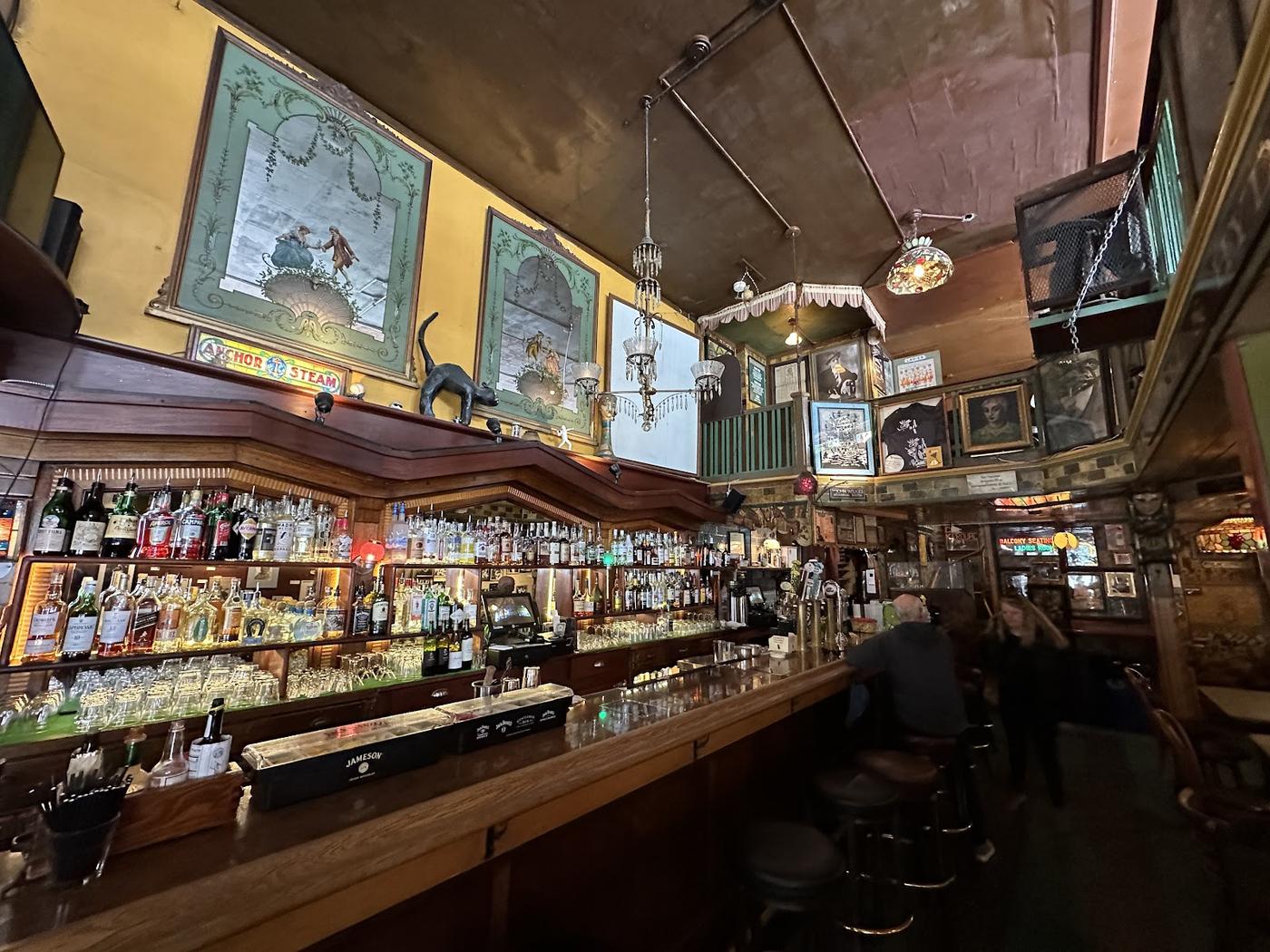 Vesuvio Cafe historic bar interior North Beach San Francisco