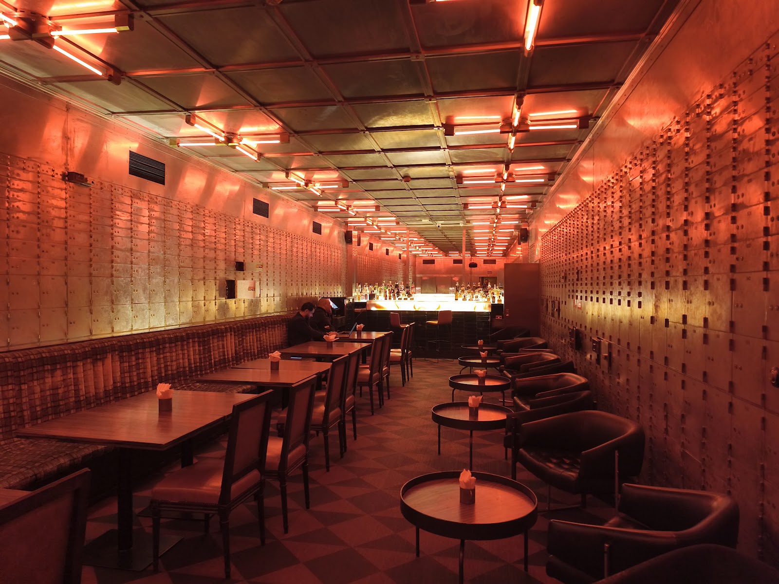 Bar do Cofre inside Farol Santander bank vault, central Sao Paulo