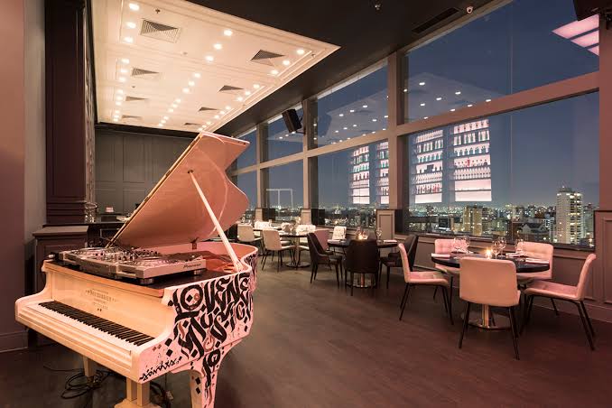 Tetto Rooftop Lounge terrace and skyline view, Jardins, Sao Paulo