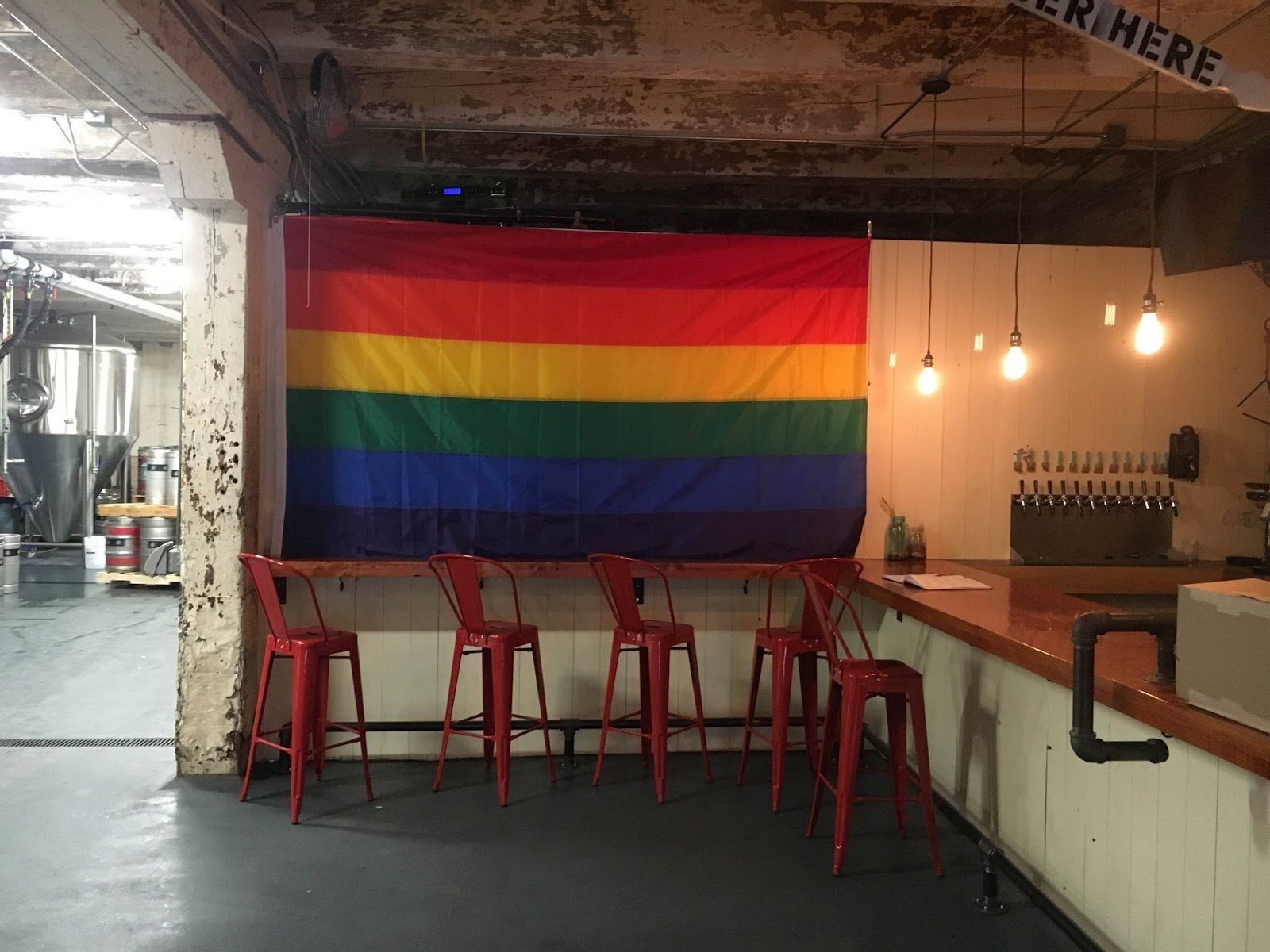 Cloudburst Brewing Seattle bar interior