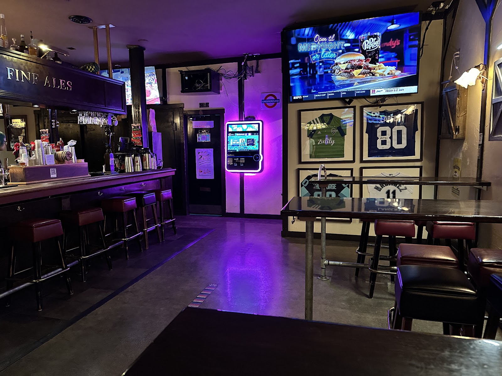 English soccer pub interior with taps in Seattle's Fremont