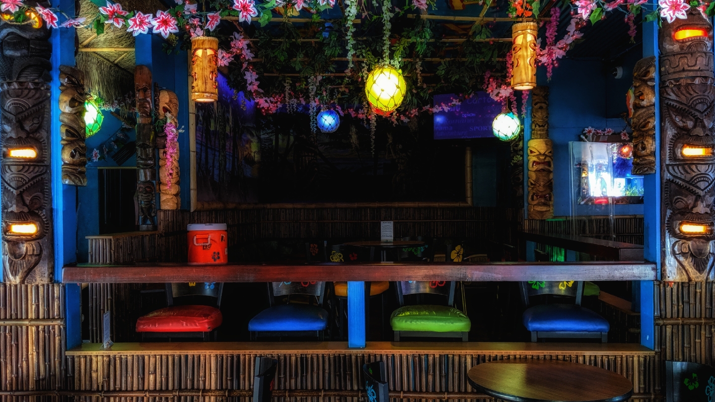 Hula Hula tiki bar interior, Capitol Hill Seattle