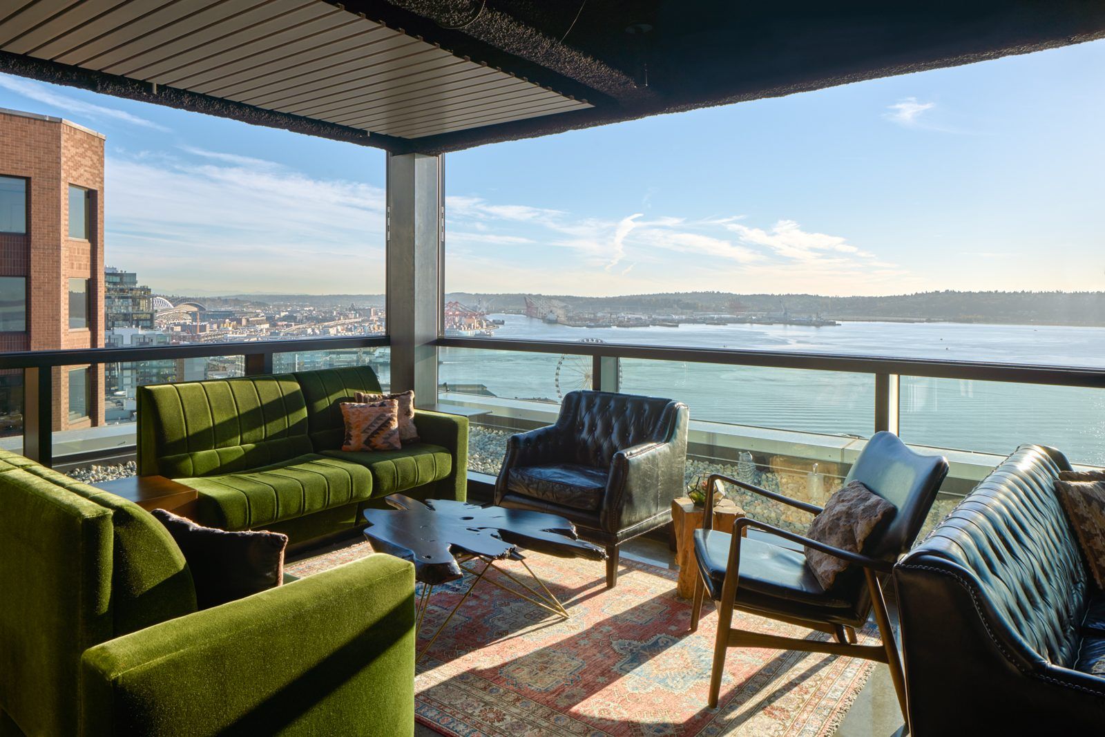 The Nest Rooftop at Thompson Seattle bar interior