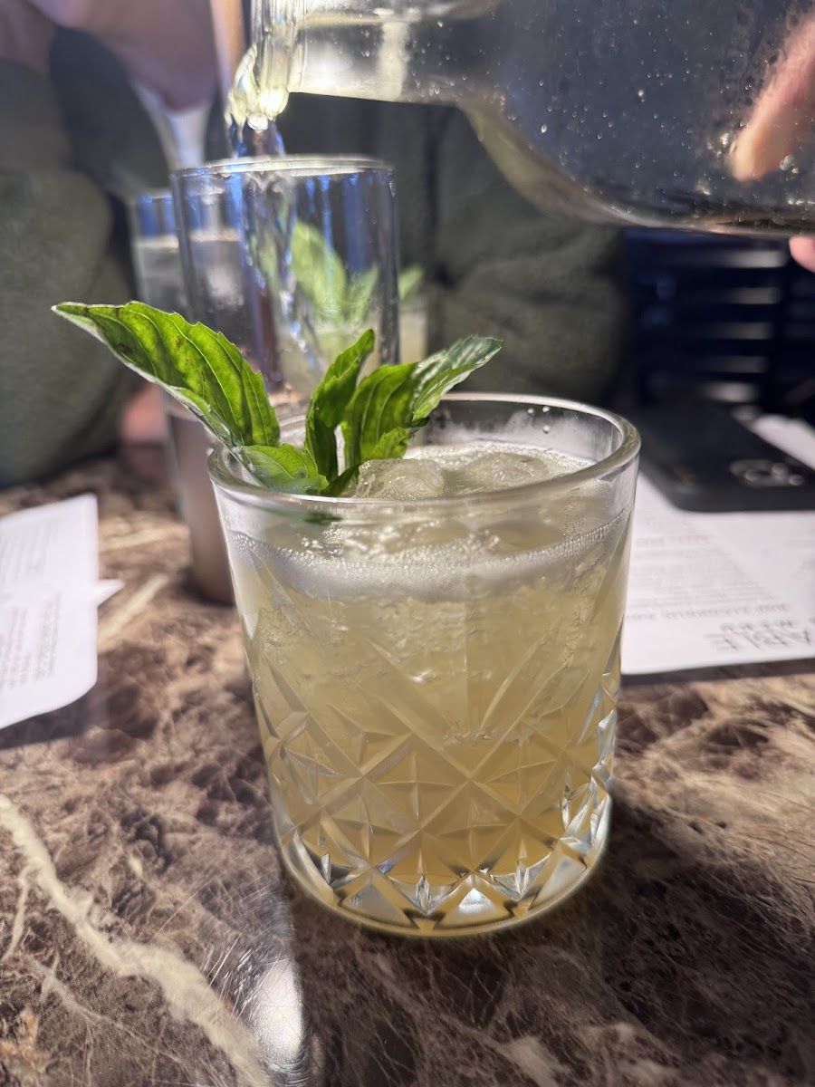 The Tin Table cocktail at the bar