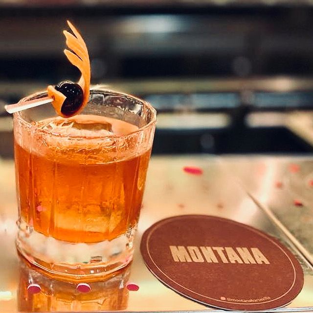 Montana Cocktail Bar Seville signature cocktail close up