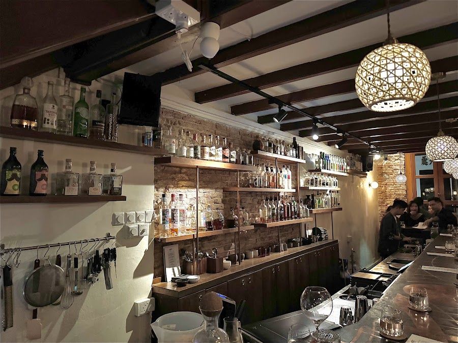 Native cocktail at the bar
