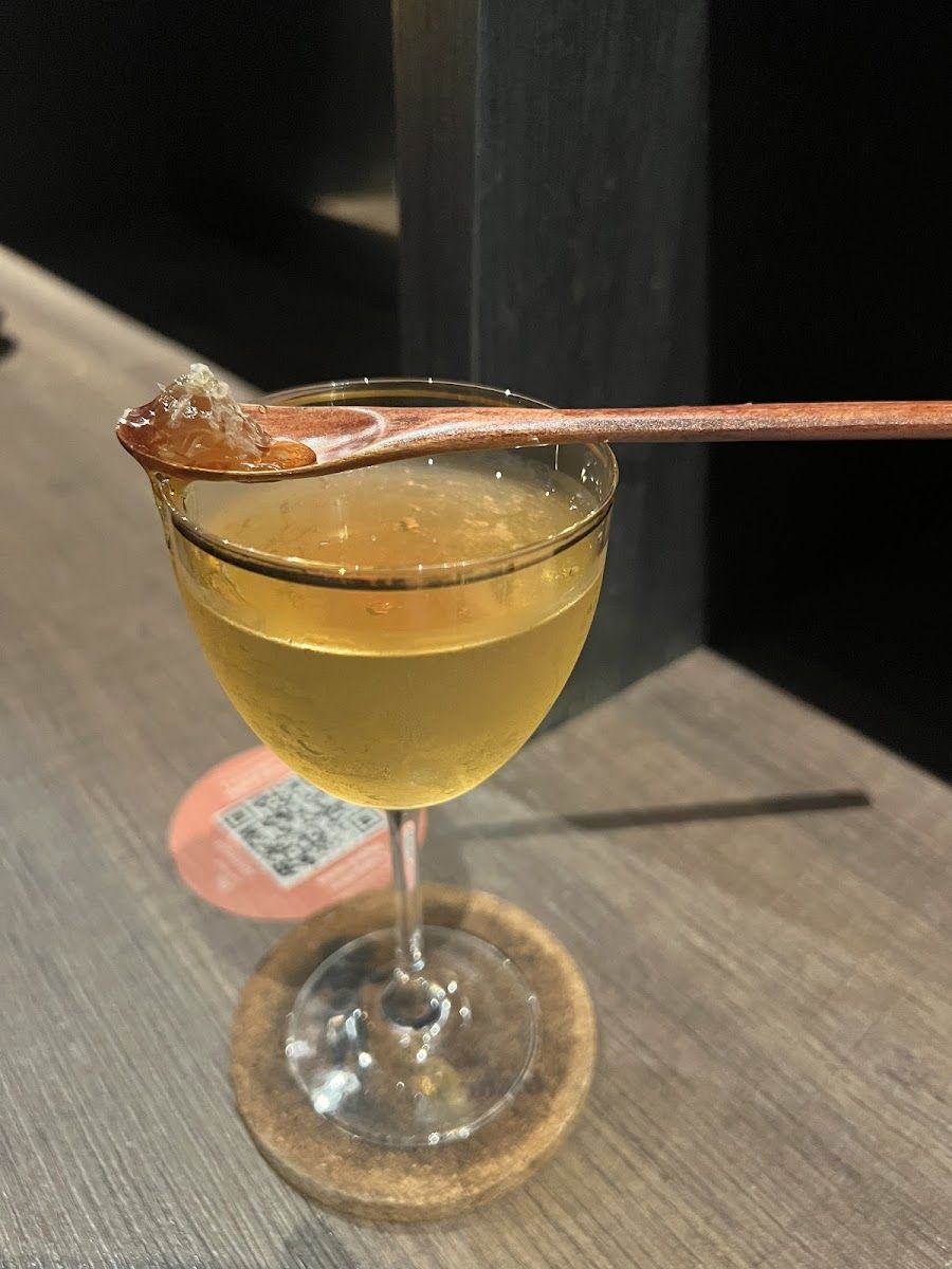 The Secret Mermaid cocktail at the bar
