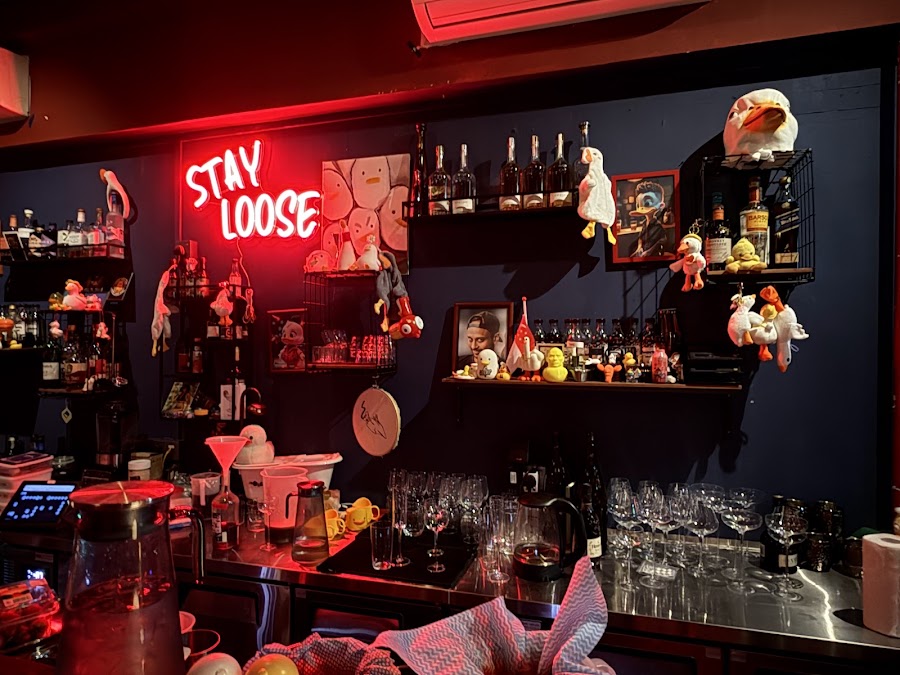 Silly Goose hidden cocktail bar interior on Stanley Street, Singapore detail