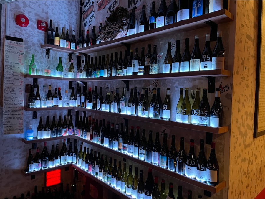 Wine RVLT bar counter and bottle list, Singapore