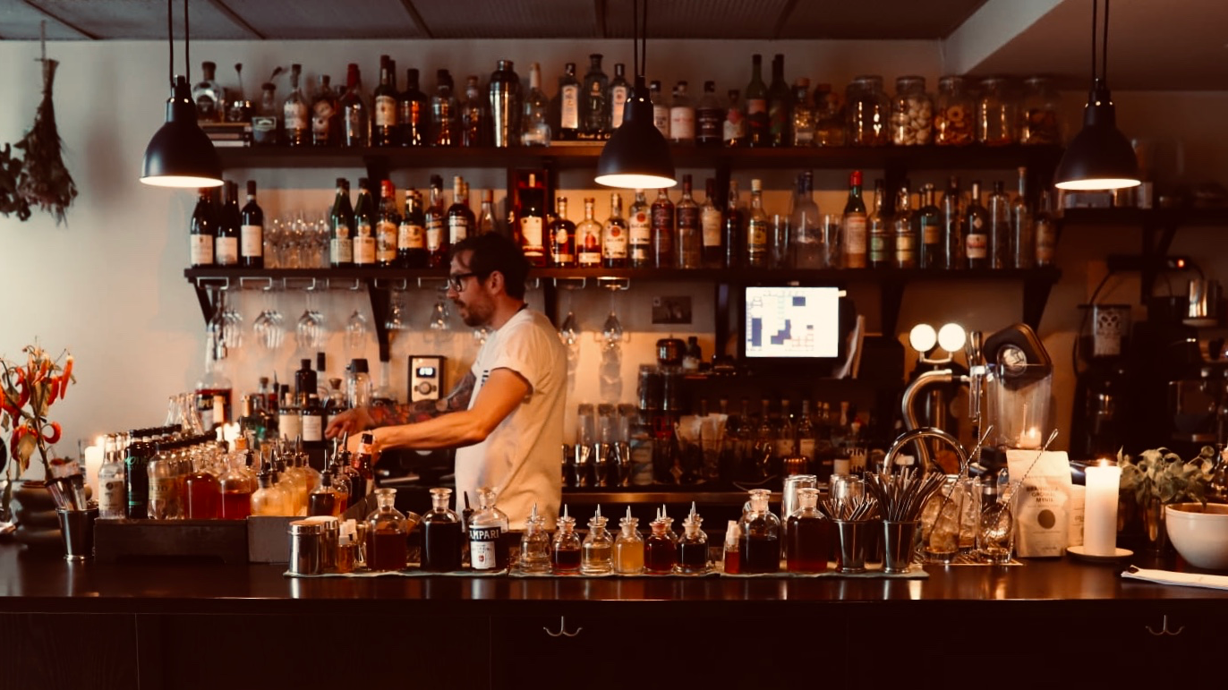 A Bar Called Gemma cocktail bar interior on Grev Turegatan, Ostermalm, Stockholm
