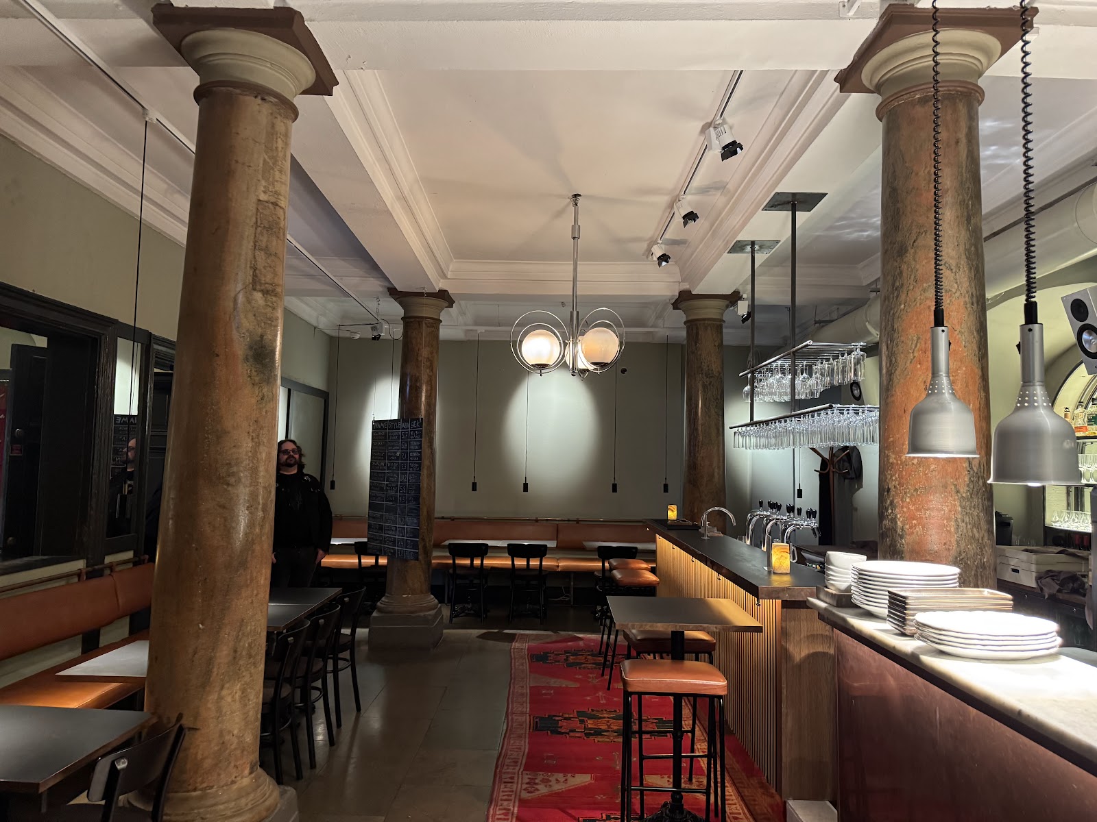 Bryggeri Munkbron brewpub interior in a 1643 Gamla Stan building