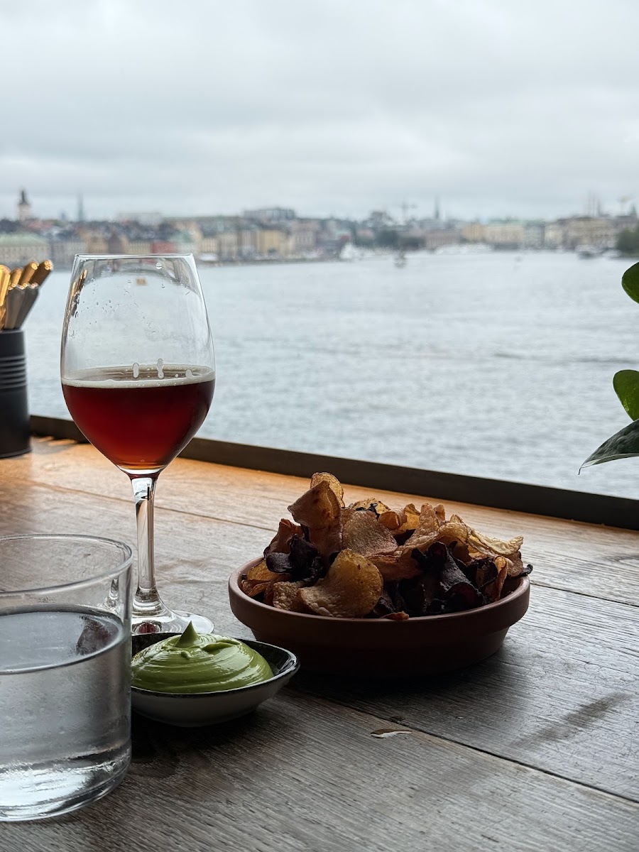 Glass of natural wine