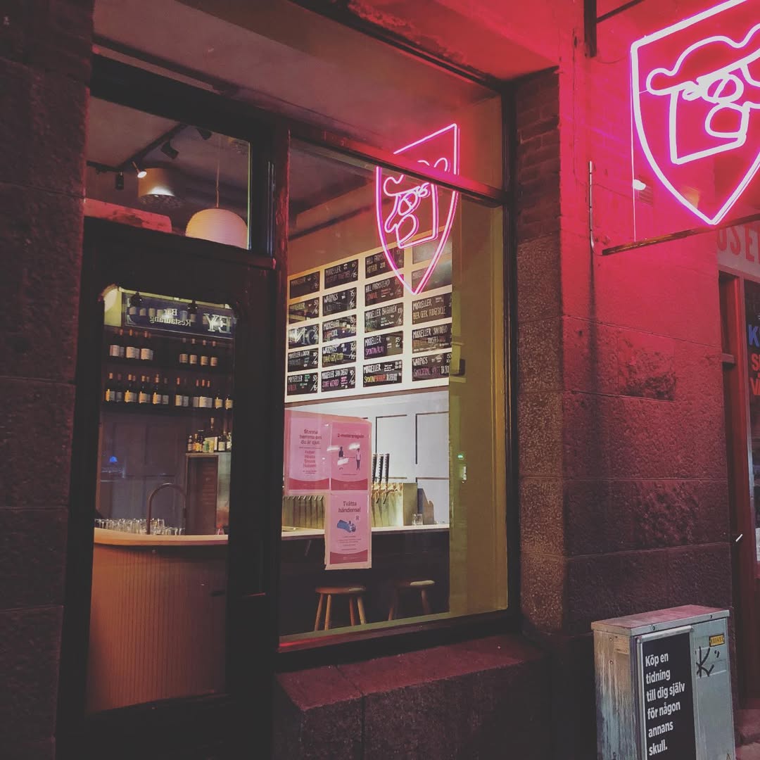 The bar and taps at Mikkeller Sodermalm in Stockholm
