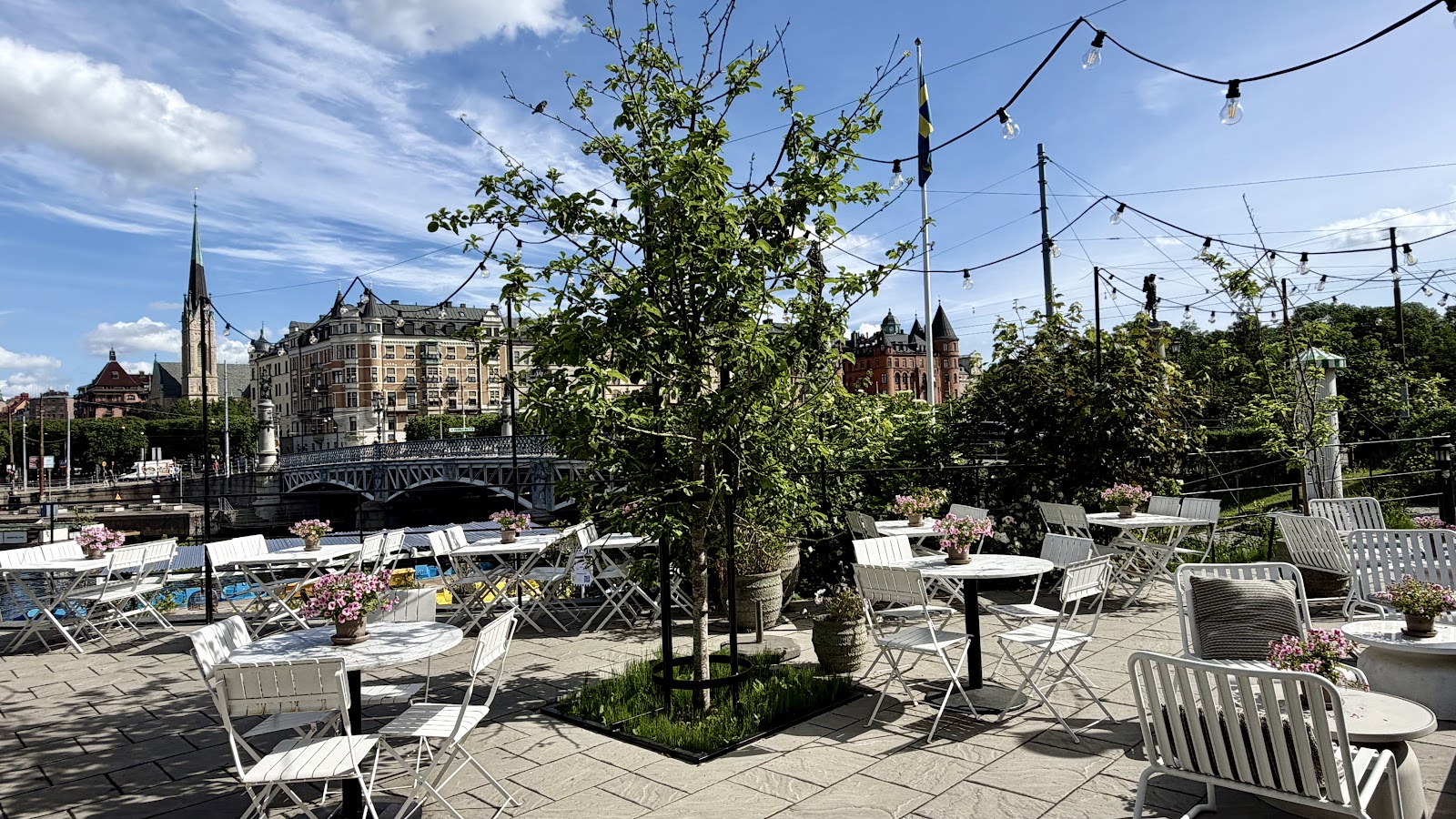 Ölbryggan summer beer garden by Spritmuseum on Djurgården, Stockholm