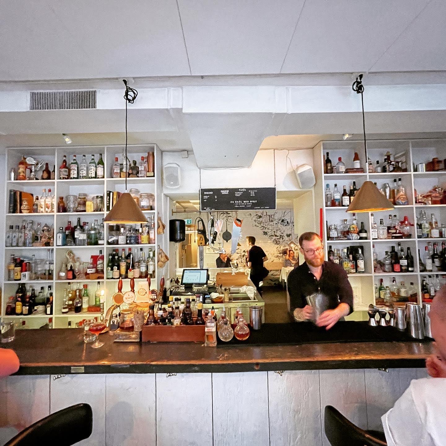 Svartengrens bar interior in Vasastan, Stockholm